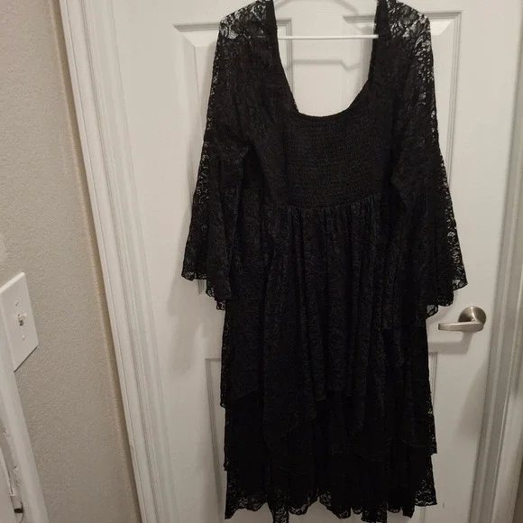 NEW Torrid Festi Festival Black Lace Tiered Maxi Dress Plus Size 3 3X - Picture 4 of 8